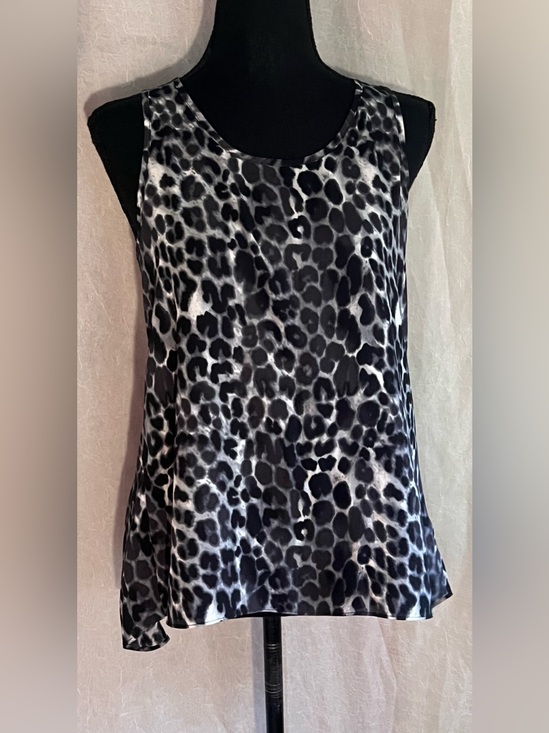 Express Tops - EXPRESS Black, White & grey Leopard Print Women's Tank Top